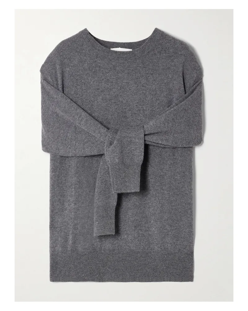 Lisa Yang Othelia Convertible Cutout Cashmere Sweater - Gray Gray