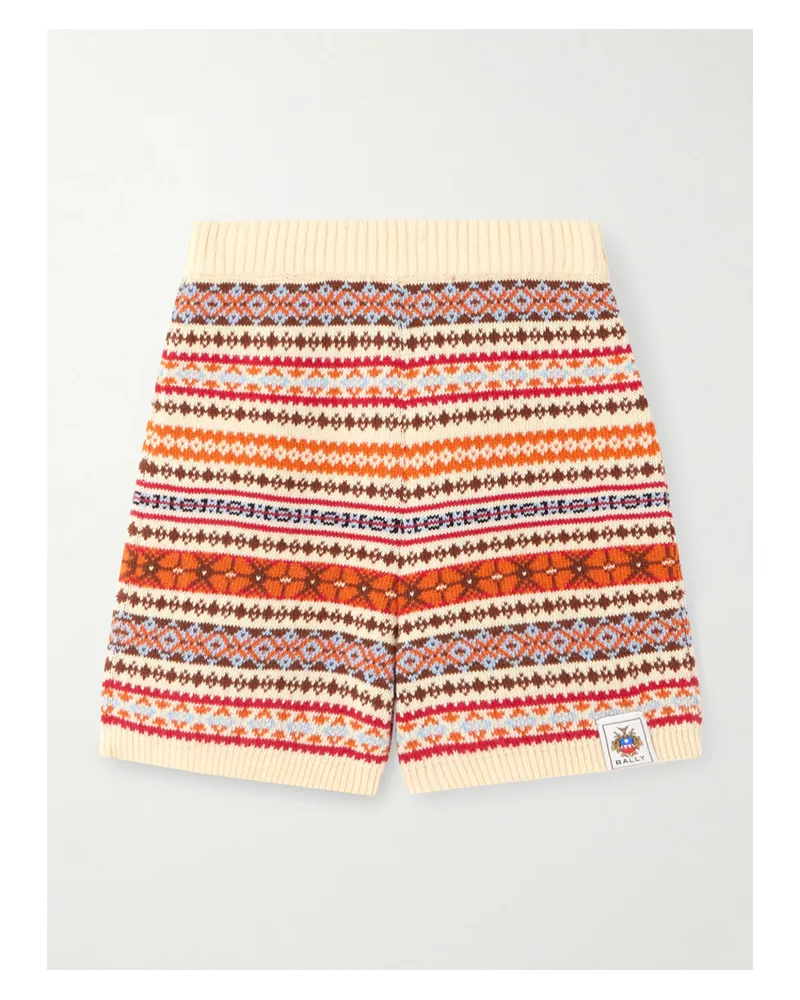 Bally Shorts Aus Wolle In Jacquard-strick - Neutral Neutral