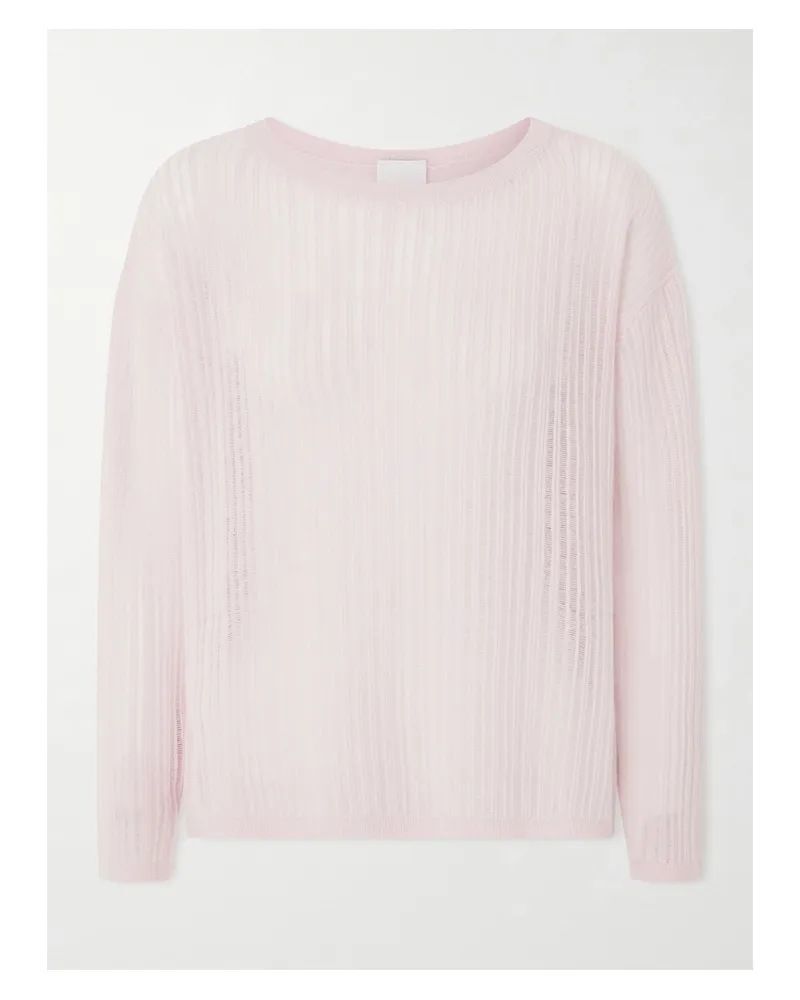 ALLUDE Rippstrickpullover Aus Kaschmir - Pink Pink