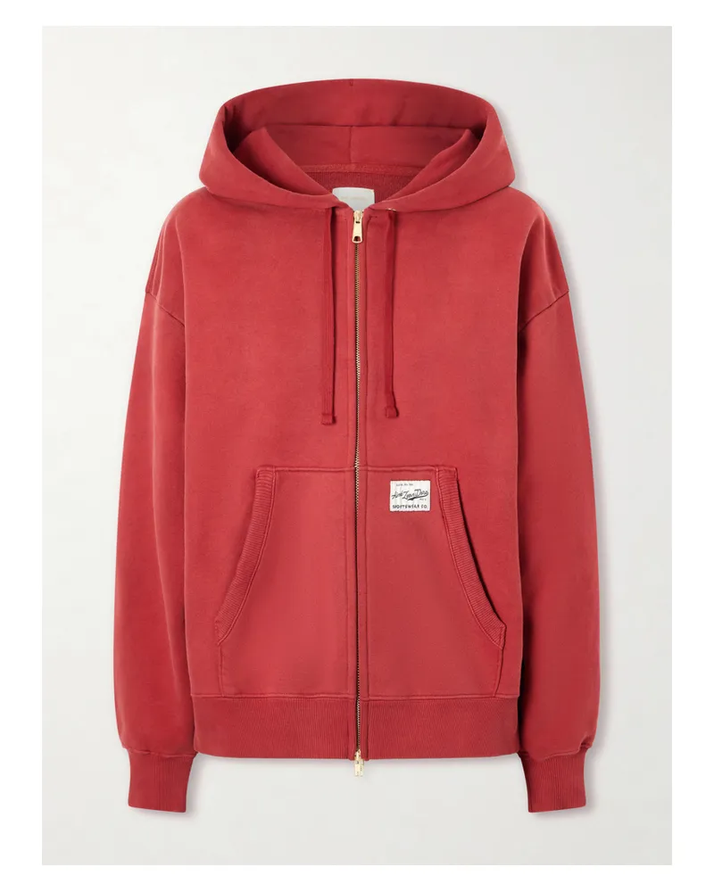 Aimé Leon Dore Full-zip Cotton Hoodie - Burgundy Burgundy