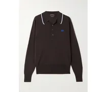 John Smedley Henry Merino Wool Polo Sweater - Brown