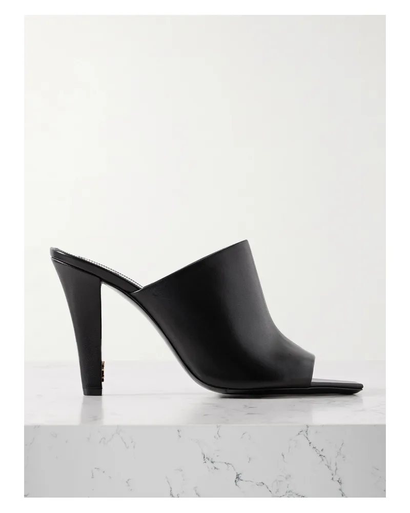 Saint Laurent Jill Leather Mules - Black Black