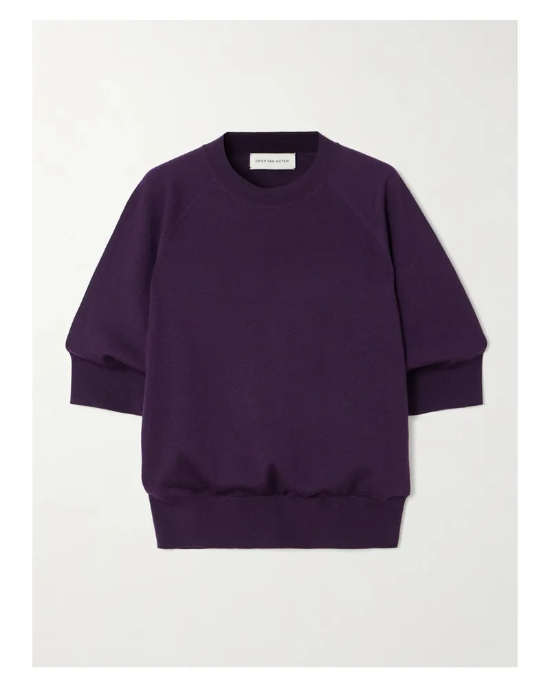 Dries van Noten Wollpullover - Lila Lila