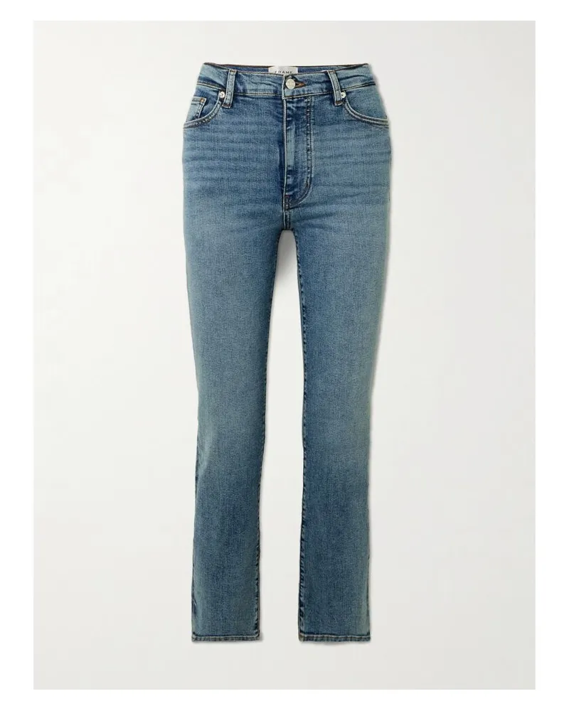 Frame Denim Le Sleek Hoch Sitzende Jeans Mit Geradem Bein - Blau Blau