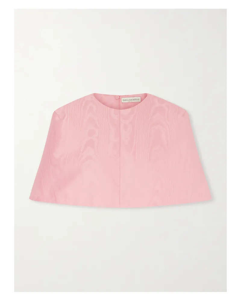 EMILIA WICKSTEAD Virginie Moiré Cape - Pink Pink