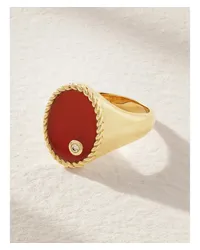 Yvonne Léon Ring aus 9 Karat  mit Achat Und Diamant Gold