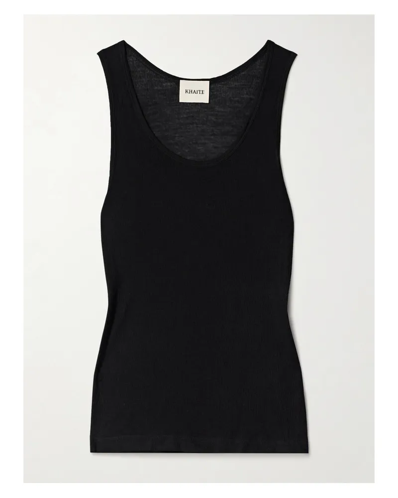 KHAITE Johnnie Oberteil Aus Rippstrick - Schwarz Schwarz