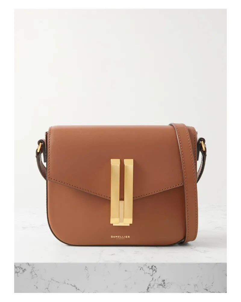 DeMELLIER Vancouver Small Leather Shoulder Bag - Brown Brown
