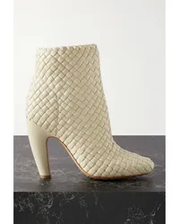 Bottega Veneta Mini Lido Anke Boots aus Intrecciato-leder Creme