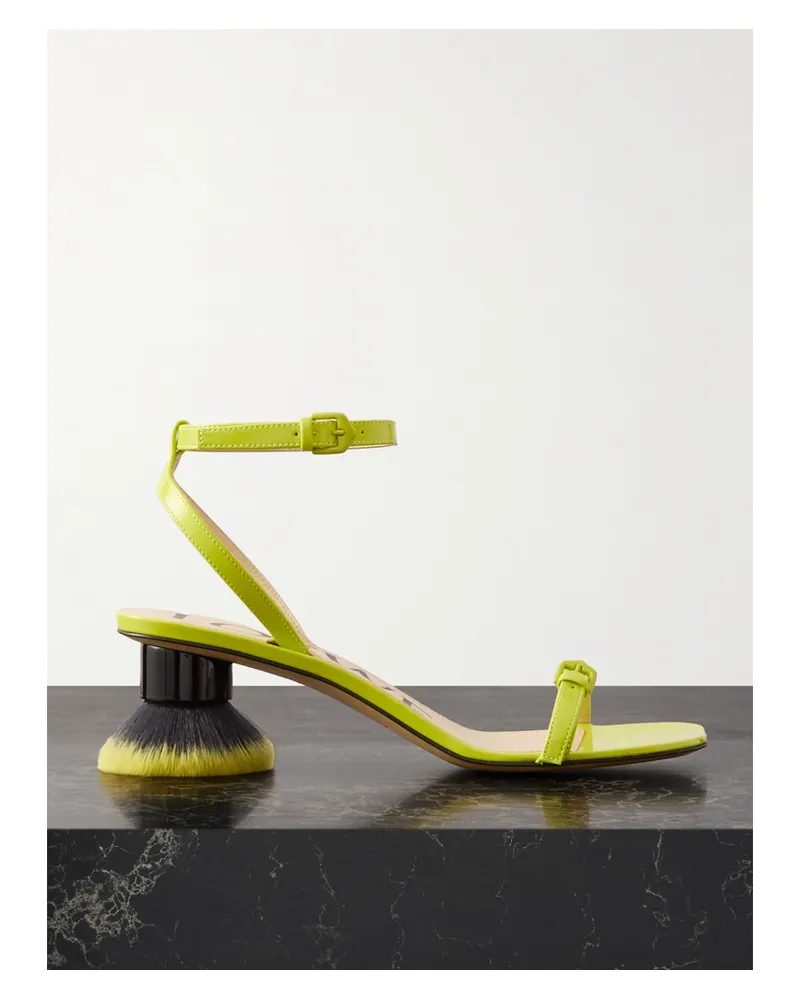 Loewe Petal Brush Sandalen Aus Lackleder - Grün Grün