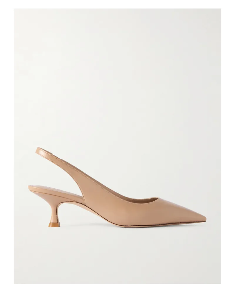 Stuart Weitzman Naomi Slingback-pumps aus Leder Neutral