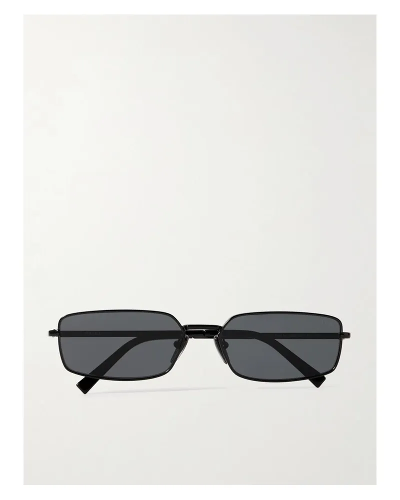 Prada Sonnenbrille Mit Eckigem Rahmen Aus Metall - Schwarz Schwarz