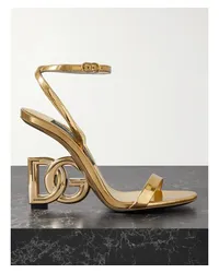 Dolce & Gabbana Formale Sandalen aus Metallic-leder Gold