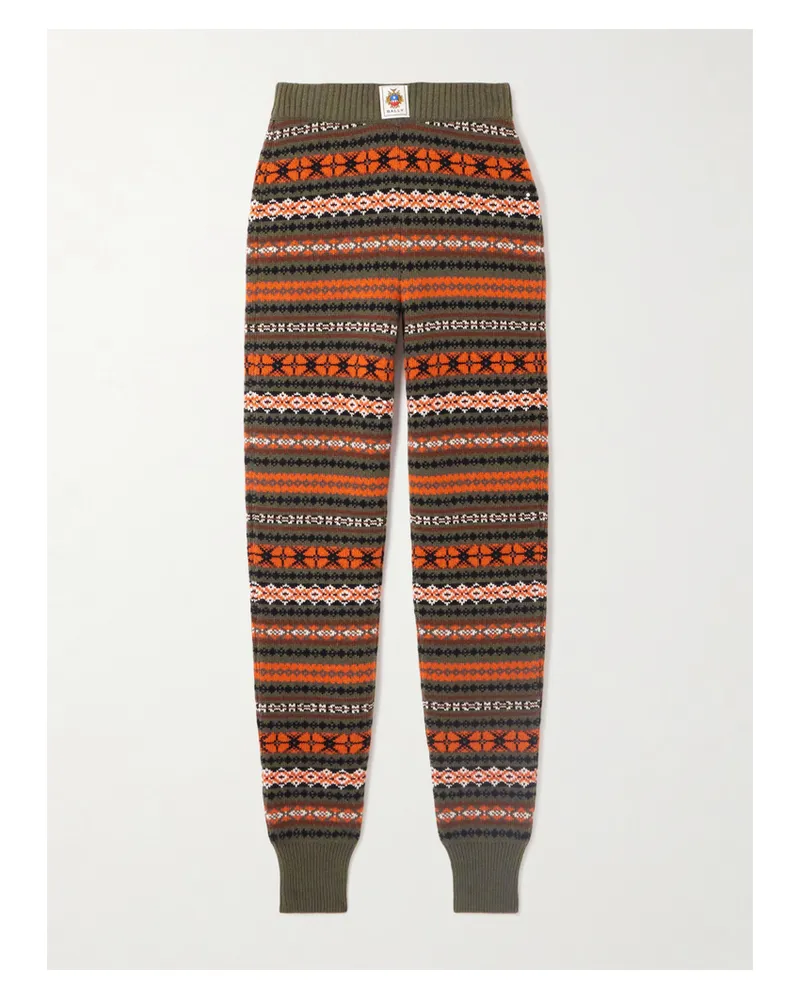 Bally Leggings Aus Wolle In Jacquard-strick - Orange Orange