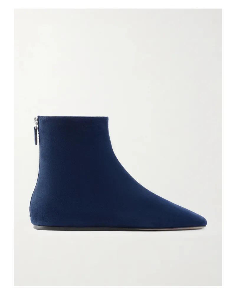 Le Monde Béryl Luna Suede Ankle Boots - Blue Blue