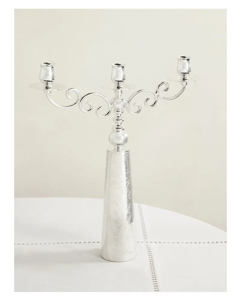 Christofle Jardin D'eden Versilberter Kerzenständer Silber