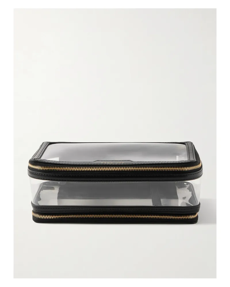 Anya Hindmarch In-flight Kosmetiktasche Aus Pvc Mit Lederbesätzen - Farblos Farblos