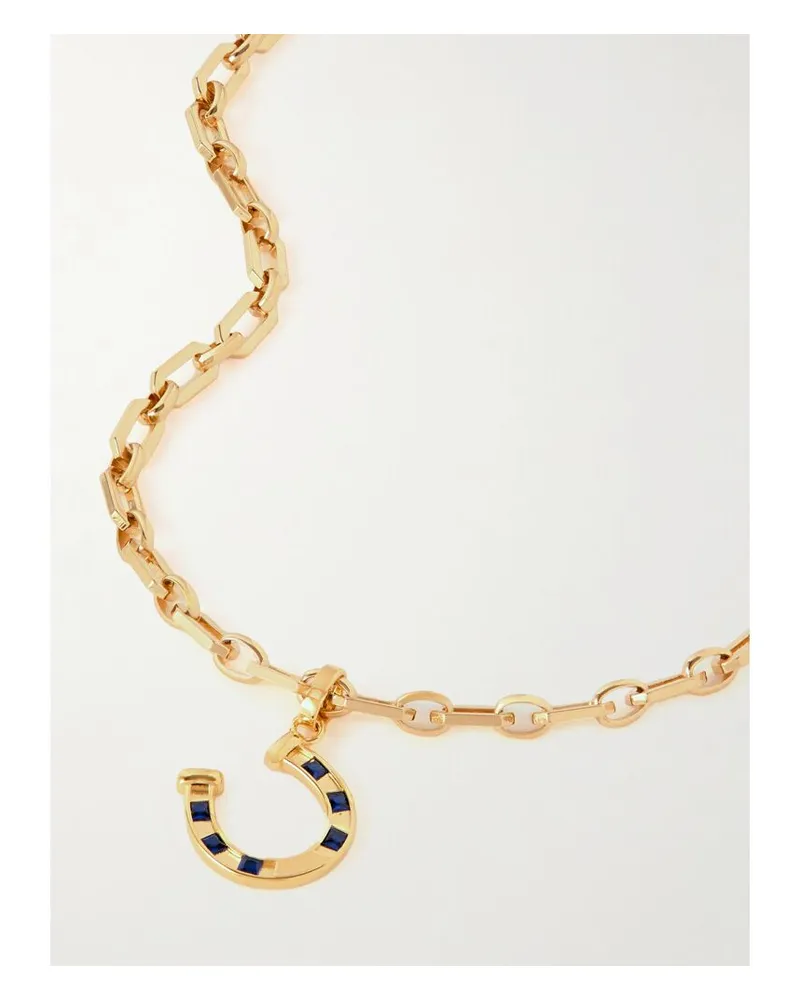 Martha Calvo Vergoldete Kette Mit Saphiren Gold