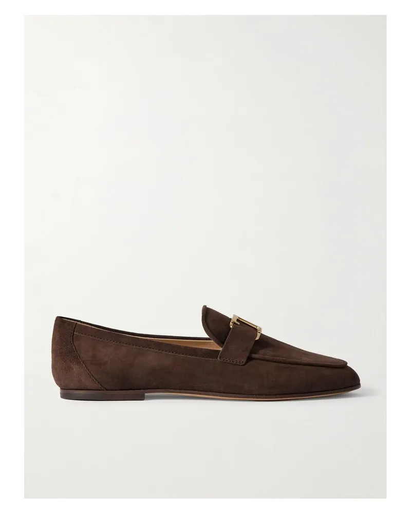 TOD'S Loafers Aus Nubukleder Mit Verzierung - Braun Braun