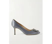 Hangisi 70 Pumps Aus Satin Mit Verzierung - Blau