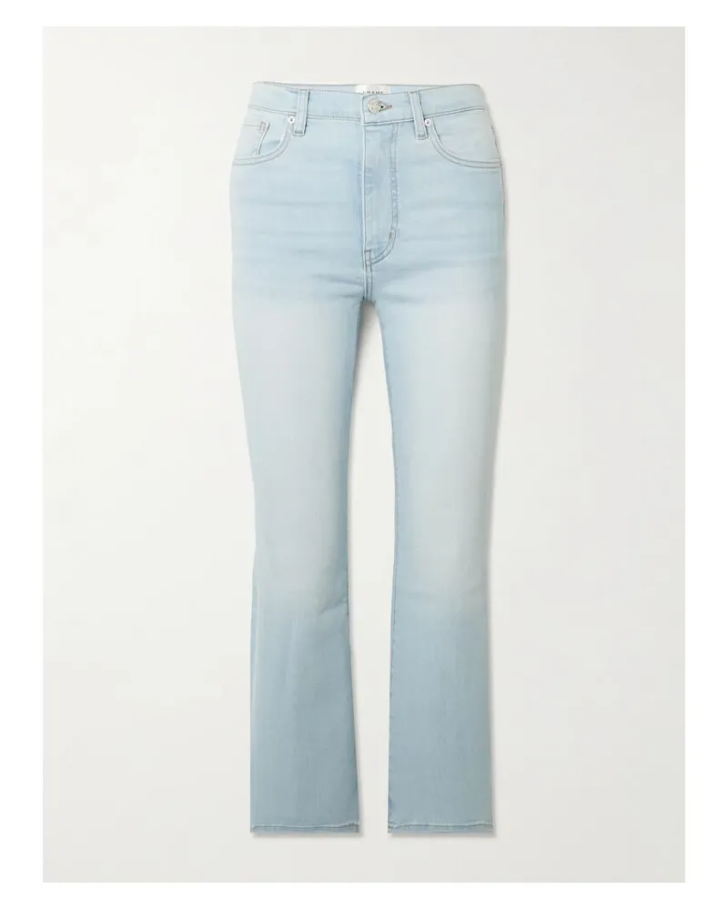Frame Denim Reboot Crop Hoch Sitzende Bootcut-jeans Mit Stretch-anteil - Blau Blau