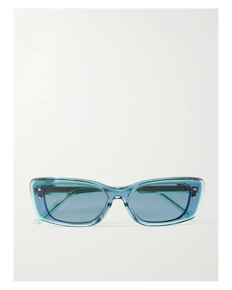 Dior Diorhighlight S21sonnenbrille Mit Eckigem Rahmen Aus Azetat - Blau Blau