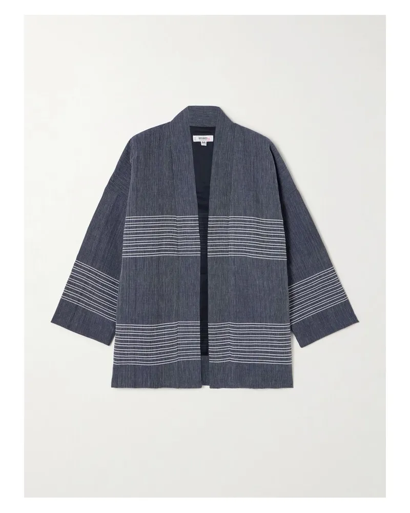 lemlem Terara Jacke Aus Baumwolle Mit Streifen - Blau Blau