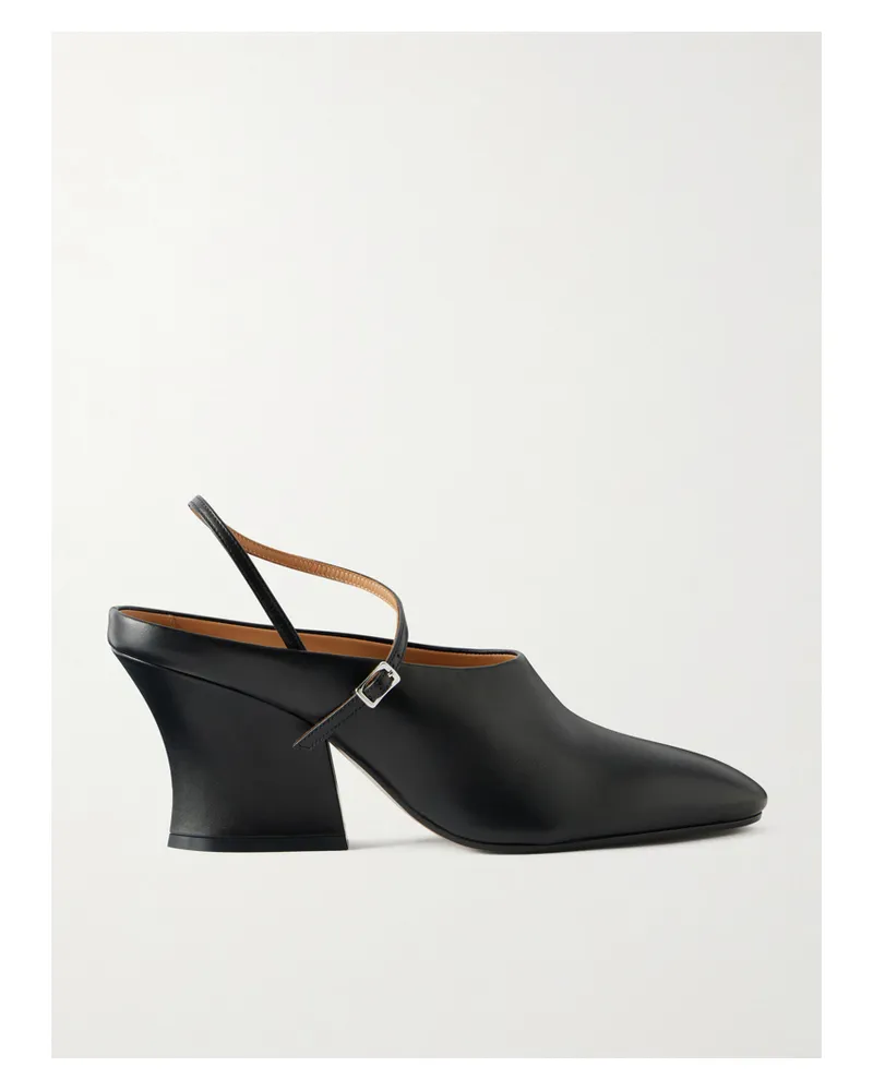 Jil Sander Grained-leather Mules - Black Black