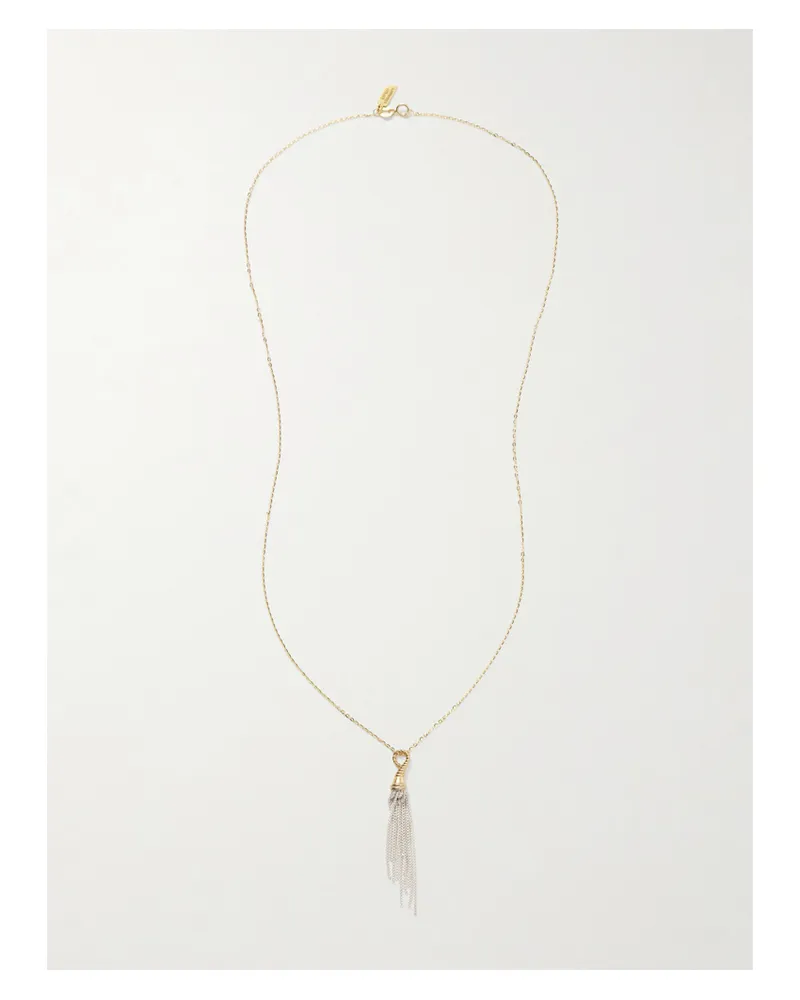 Loren Stewart Tassel Kette Aus Sterlingsilber Und Gold Mit Fransen Gold
