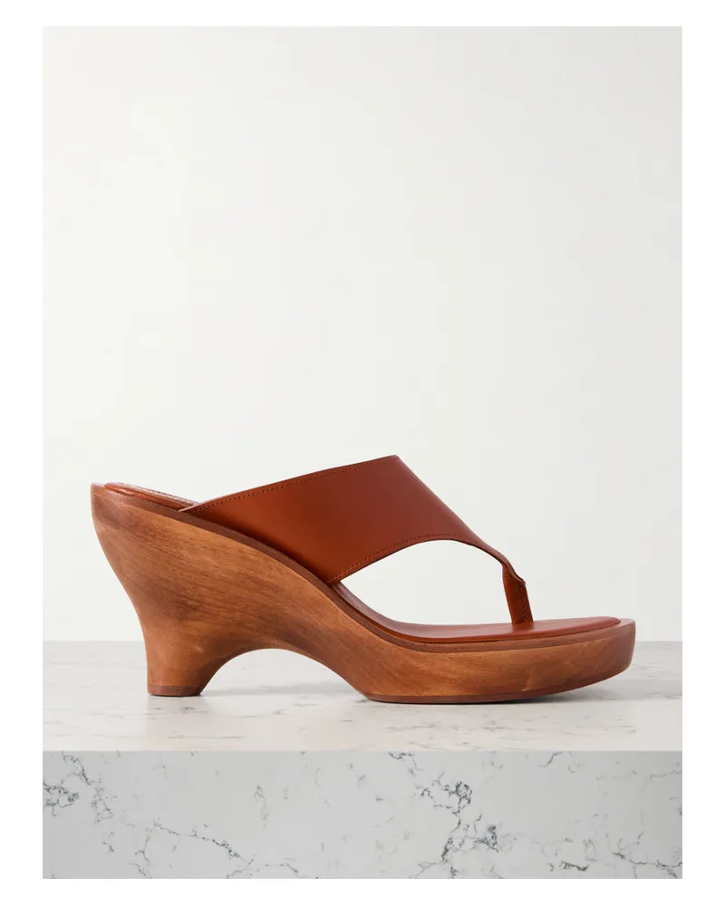 Zimmermann Wild Wedge Mules Aus Leder Mit Plateausohle - Metallic Metallic