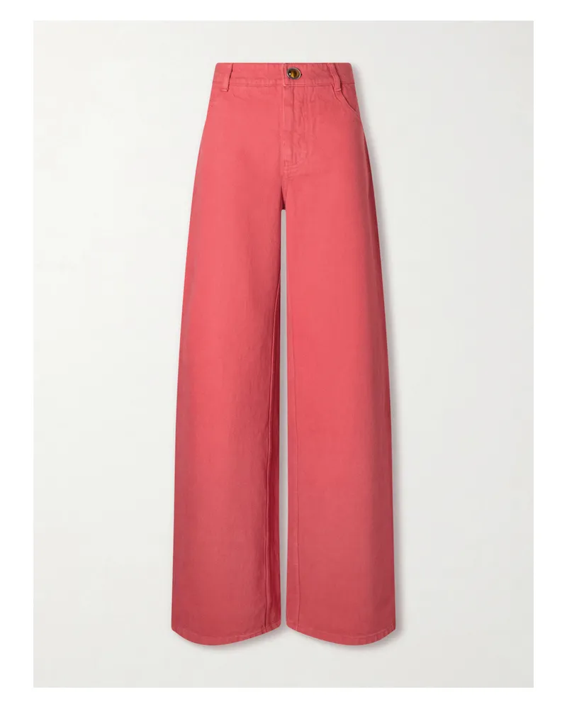 Christopher Esber High-rise Wide-leg Jeans - Pink Pink