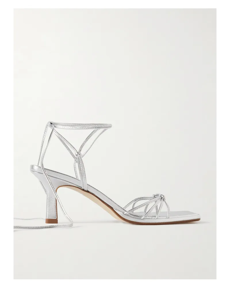 aeyde Roda Sandalen Aus Metallic-leder - Silber Silber