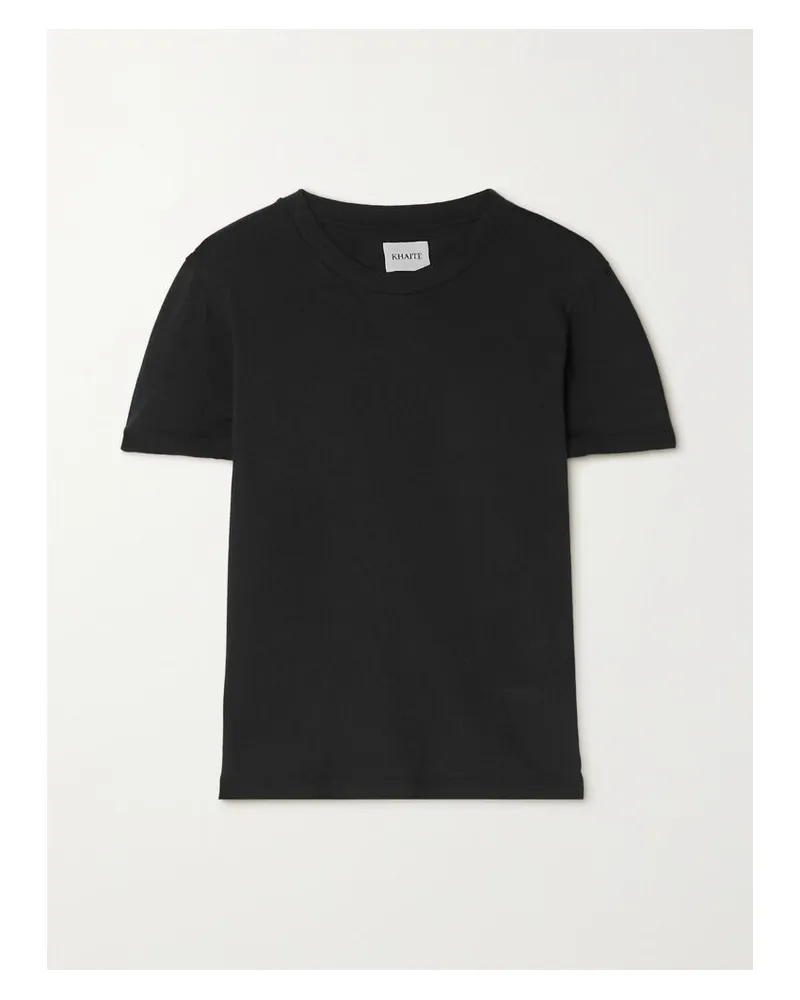 KHAITE Emmylou T-shirt Aus Baumwoll-jersey - Schwarz Schwarz