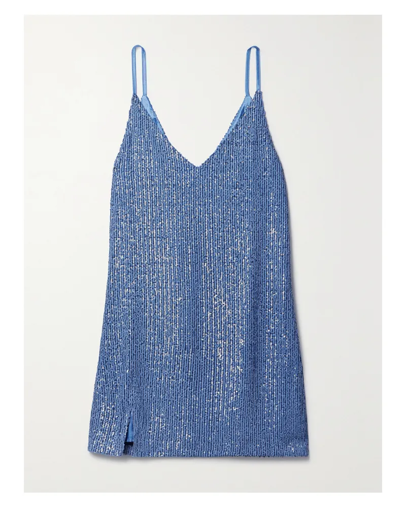 In The Mood for Love New York Minikleid Aus Tüll Mit Pailletten - Blau Blau
