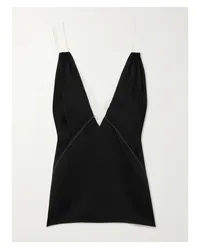 Victoria Beckham Top aus Satin Schwarz