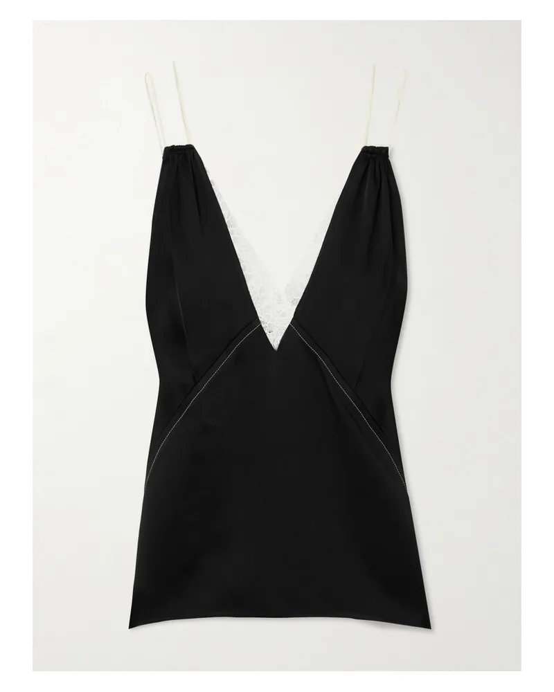 Victoria Beckham Top aus Satin Schwarz