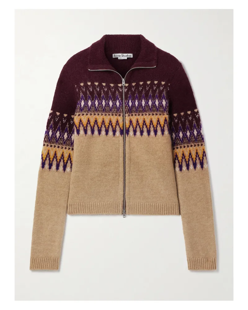 Acne Studios Cardigan Aus Strick Mit Fair-isle-muster - Mehrfarbig Mehrfarbig