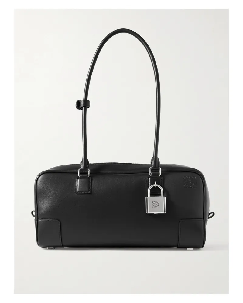 Loewe Amazona 31 Embellished Leather Shoulder Bag - Black Black