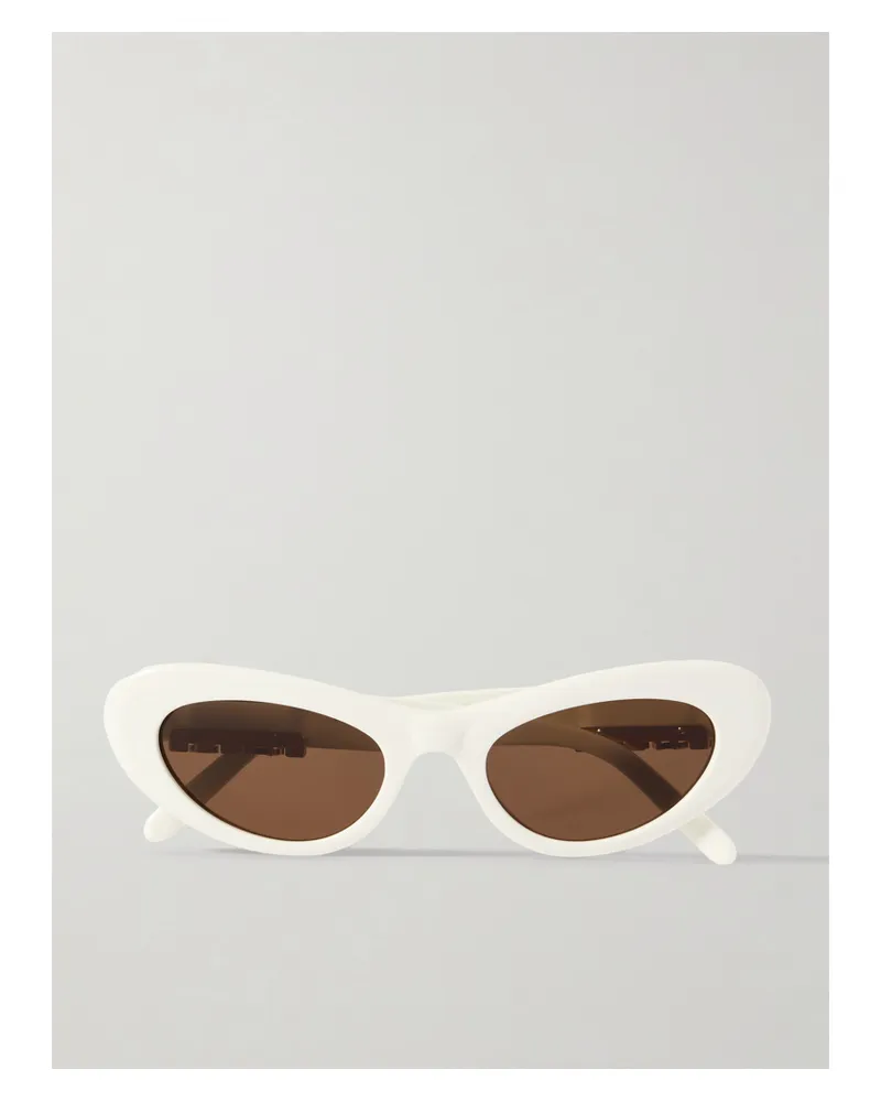 Loewe Cocktail Cat-eye Acetate Sunglasses - White White