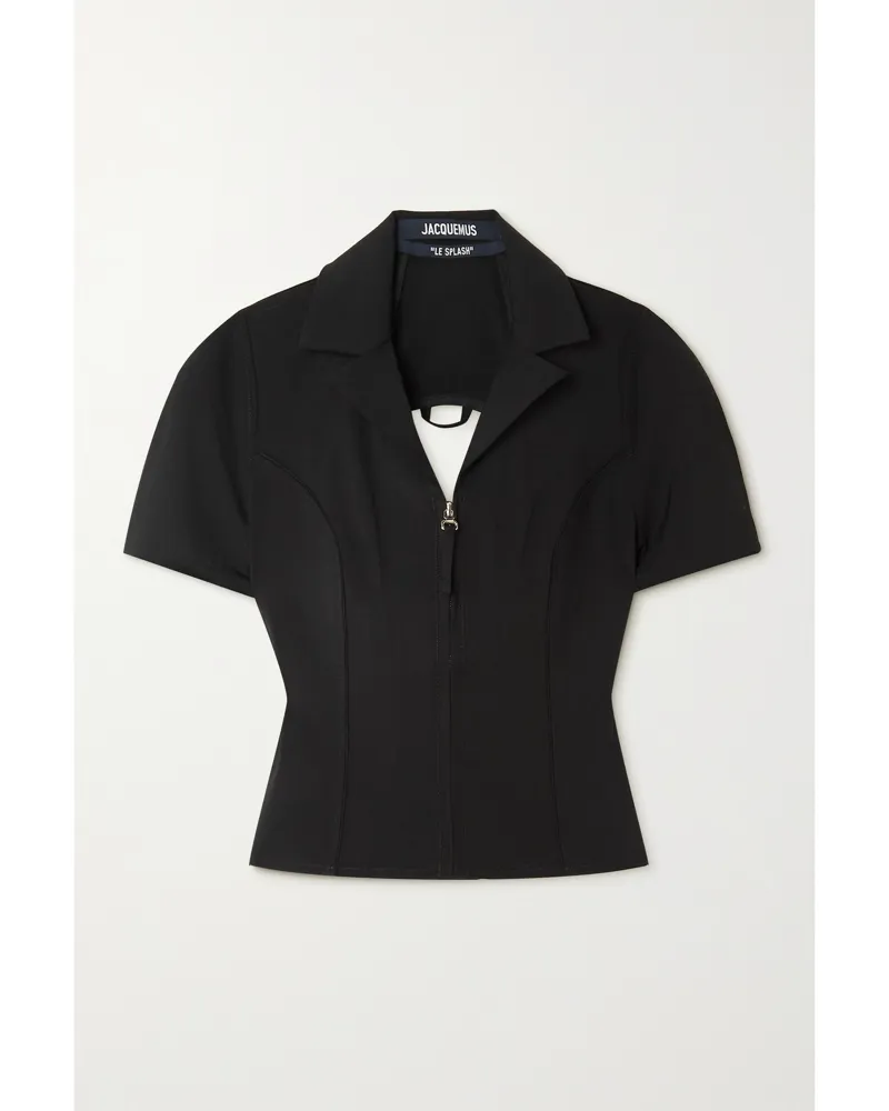 Jacquemus Tangelo Oberteil Aus Stretch-wolle Mit Cut-out - Schwarz Schwarz