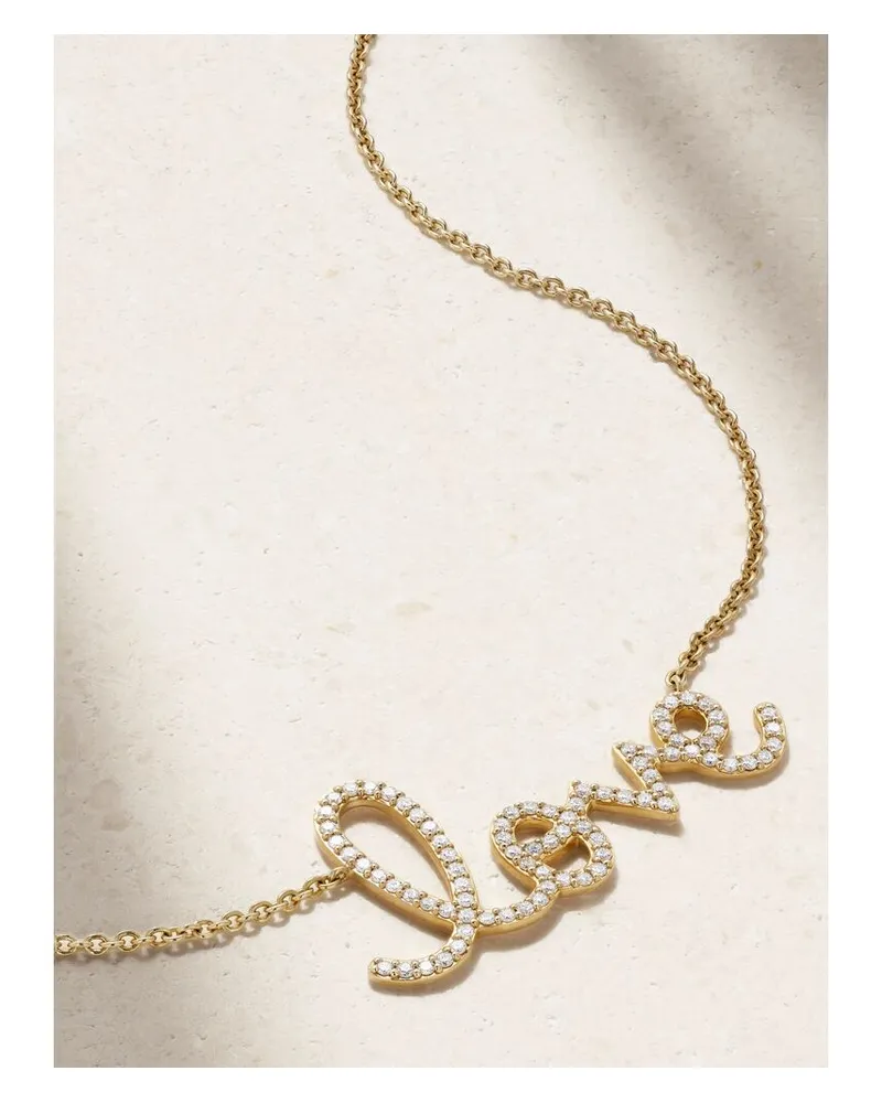 Sydney Evan Big Love Kette Aus 14 Karat Gold Mit Diamanten Gold