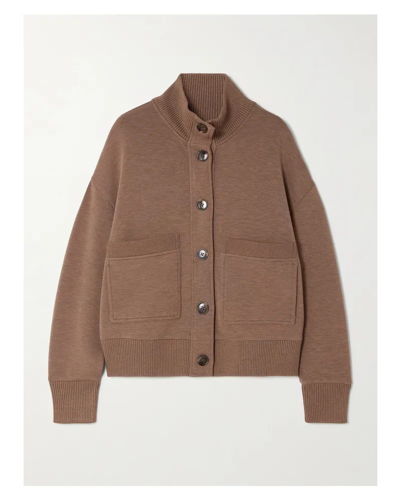 Varley Sabrina Cardigan Aus Stretch-jersey - Metallic Metallic