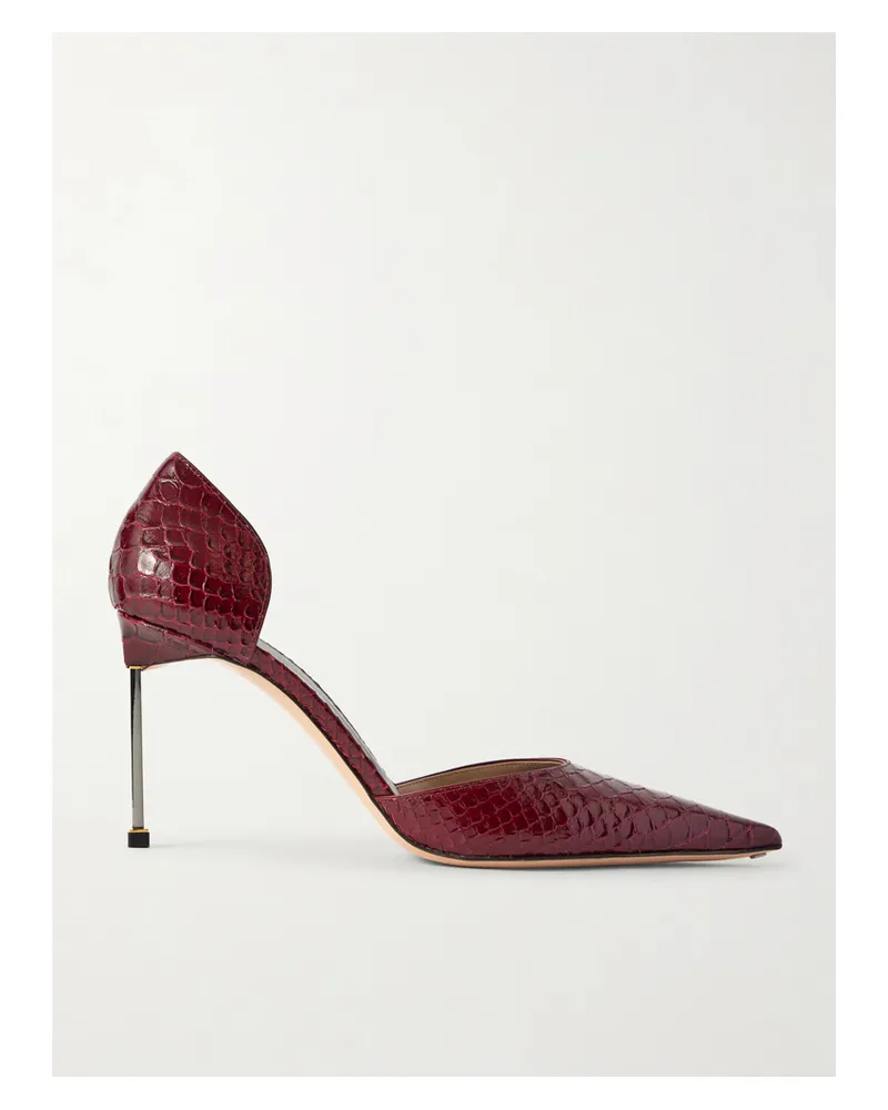 Tom Ford Snake-effect Leather Pumps - Red Red