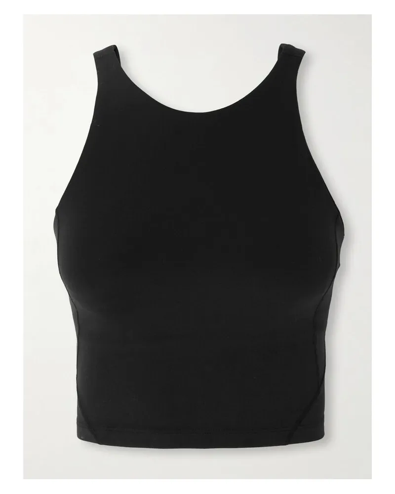 LULULEMON Yoga Align™ C/d Verkürztes Tanktop Aus Nulu™-material - Schwarz Schwarz