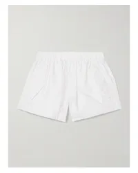 WARDROBE.NYC Beach Shorts aus Shell aus einer Baumwollmischung Weiß