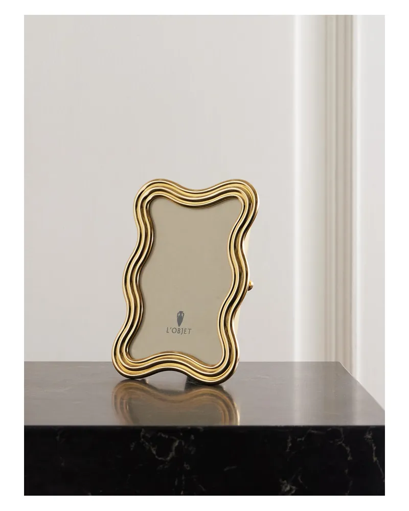 L’OBJET Ripple 12,70 X 17,78 Cm Vergoldeter Bilderrahmen Gold