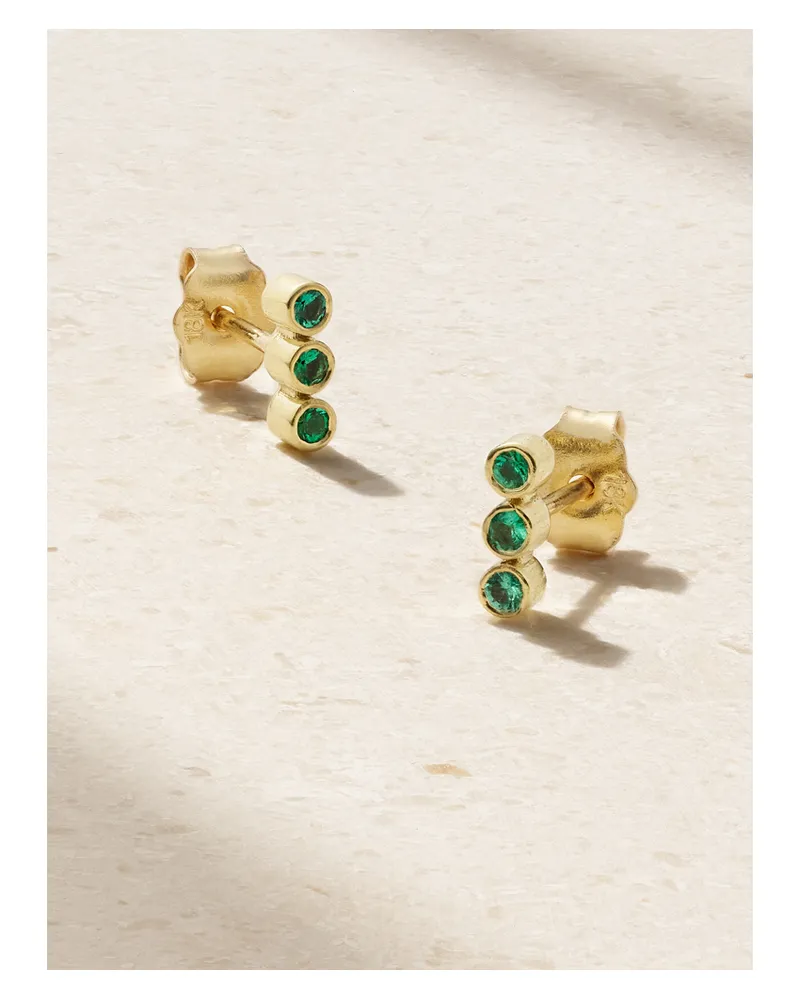 Jennifer Meyer Ohrstecker Aus 18 karat Gold Mit Smaragden Gold