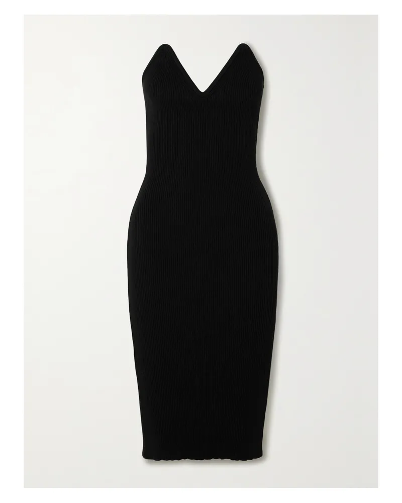 COPERNI Midikleid Aus Rippstrick - Schwarz Schwarz