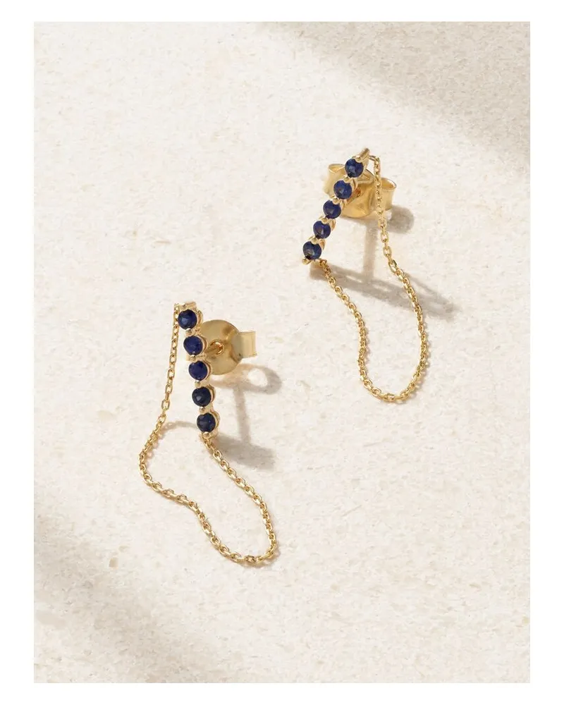 JIA JIA Ohrringe Aus 18 Karat Gold Mit Saphiren - Blau Blau