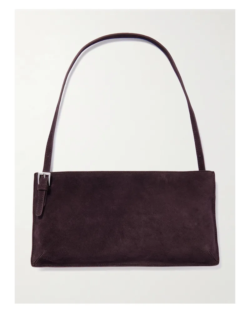 St. Agni 90s Suede Shoulder Bag - Brown Brown